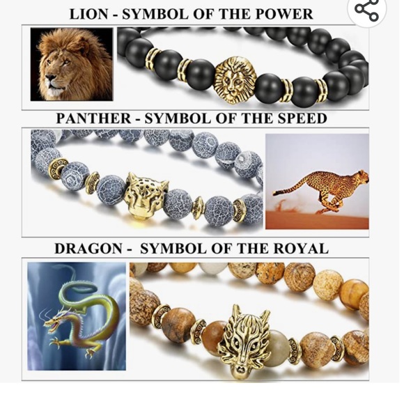 🦉20%off 3+🦉NWT Genuine 8mm Lava Rock Power Gemstone Unisex Bracelet, owl charm - Picture 5 of 7